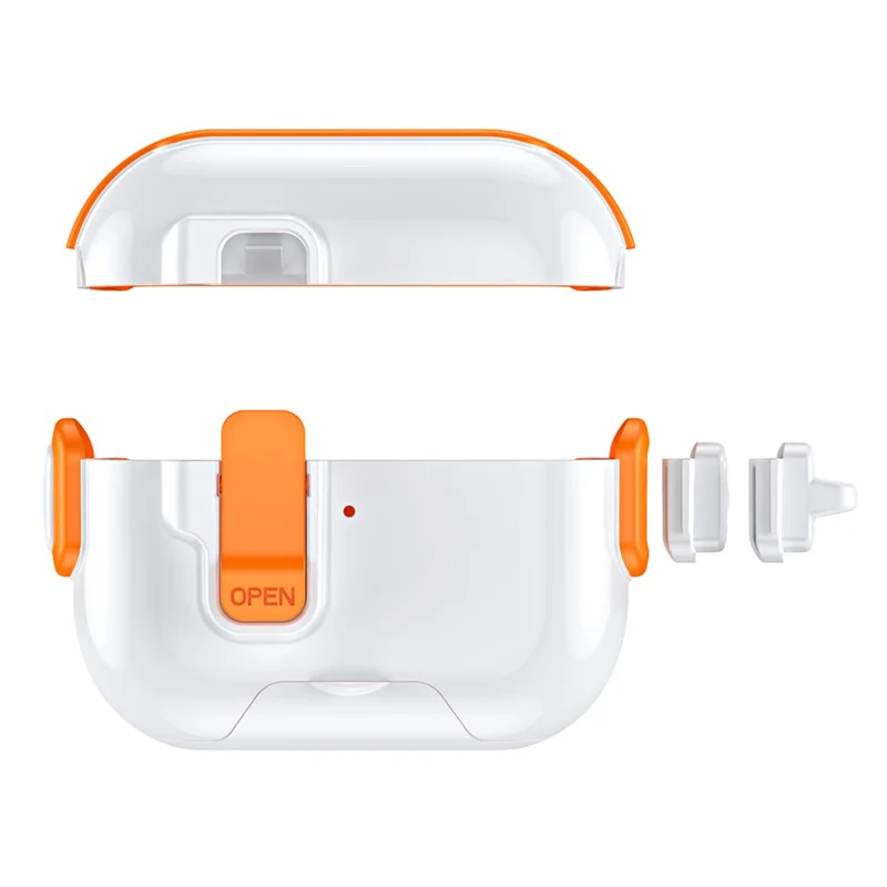 For Apple AirPods Pro Case with Phone Stand Function TPU PC TWS Earbuds Protective Cover - Orange