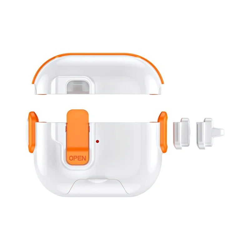 For Apple AirPods 3 Case with Phone Stand Function TPU PC TWS Earbuds Protective Cover - Orange