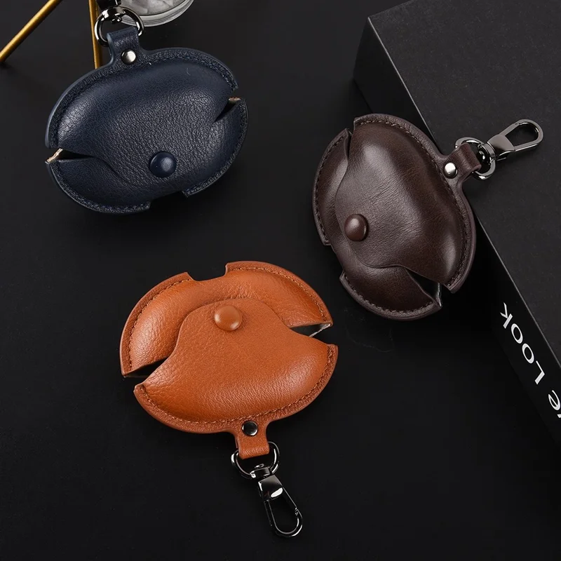 Earphone Case For Huawei FreeBuds Pro 5 / Pro 4 / Pro 3 Business Leather + PC Protective Cover - Dark Brown