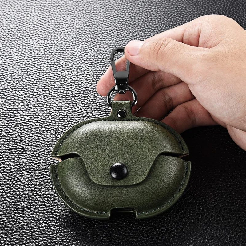 Earphone Case For Huawei FreeBuds Pro 5 / Pro 4 / Pro 3 Business Leather + PC Protective Cover - Dark Brown