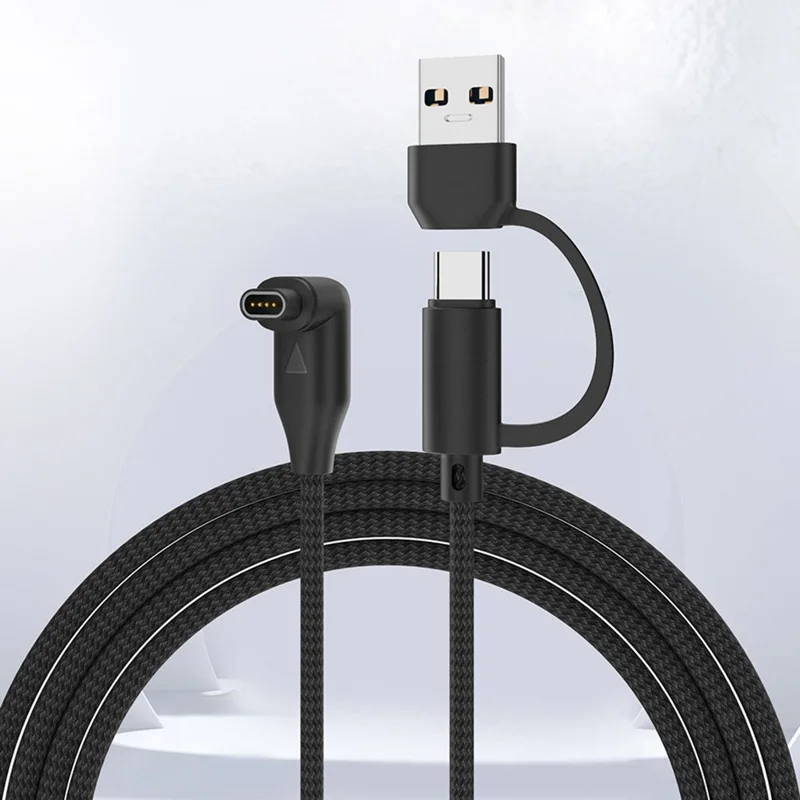 Cavo adattatore USB 2 in 1 portatile / Cavo di ricarica rapida intrecciato per smartwatch Garmin - Angolato