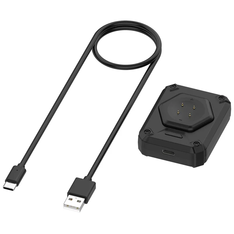 Portable Charging Dock for Google Pixel Watch 3 45mm / 41mm / Pixel Watch 2 / Fitbit Versa 4 / 3 Smart Watch Magnetic Charger - Black