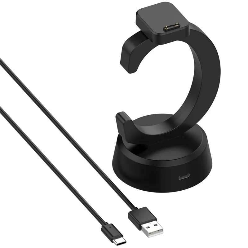 For Xplora X6 Play / X6 Pro Charging Dock Kids Smartwatch C-Shape Charging Stand with Cable - Black