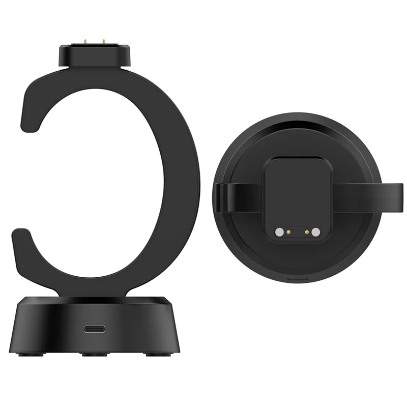 For Cosmo JrTrack 5 / 4 / 3 / 2 / JrTrack / Xplora XG02 Charging Dock Kids Smartwatch C-Shape Charging Stand with Cable - Black