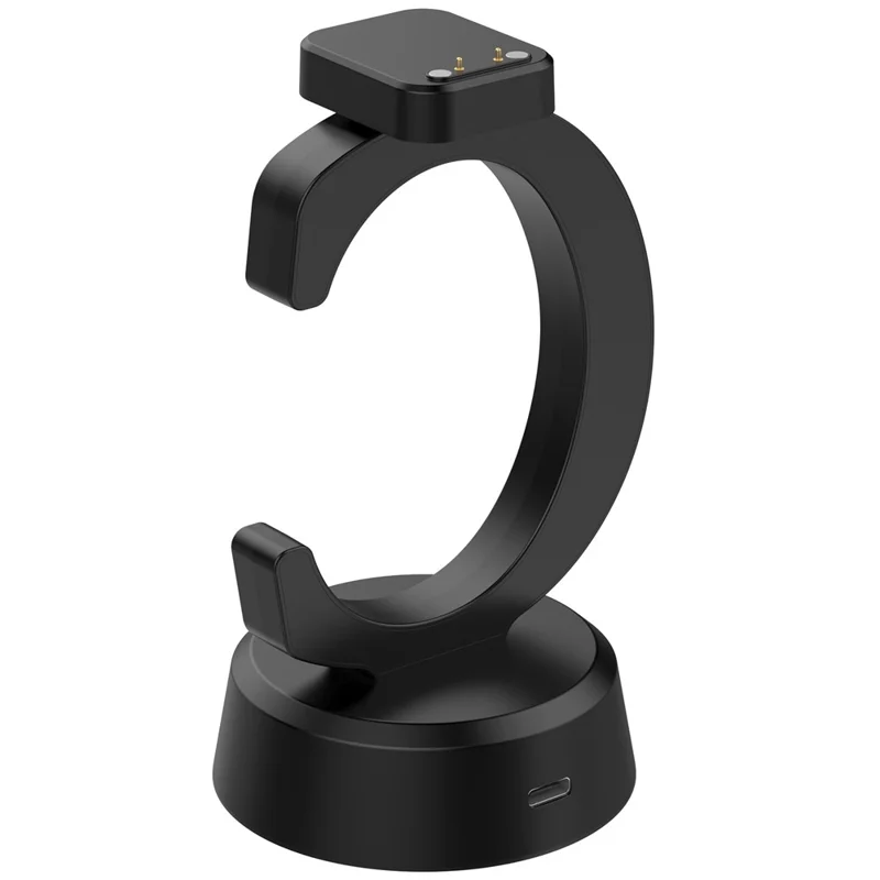 For Cosmo JrTrack 5 / 4 / 3 / 2 / JrTrack / Xplora XG02 Charging Dock Kids Smartwatch C-Shape Charging Stand with Cable - Black