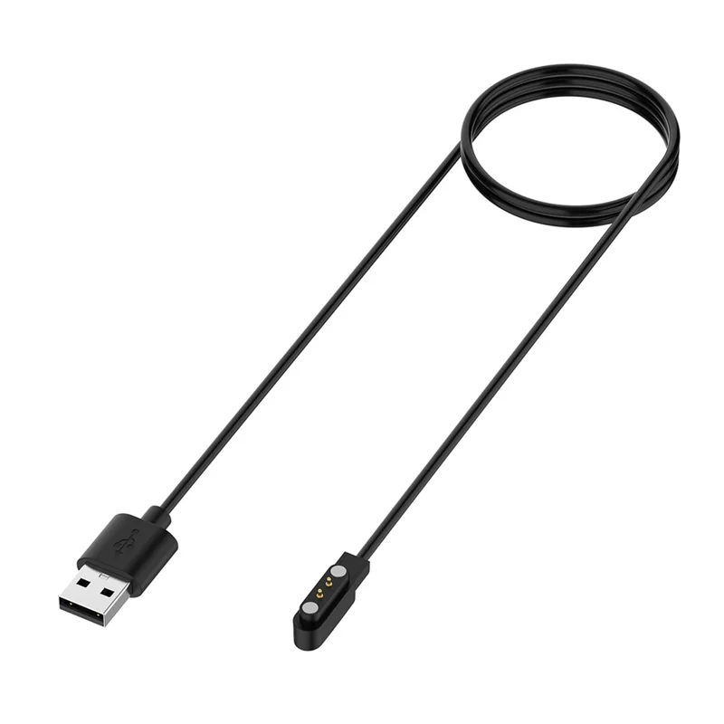 Magnetisches Ladekabel für Realme Watch 5, 1 m, schnuriges Ladekabel mit USB-Anschluss – Schwarz