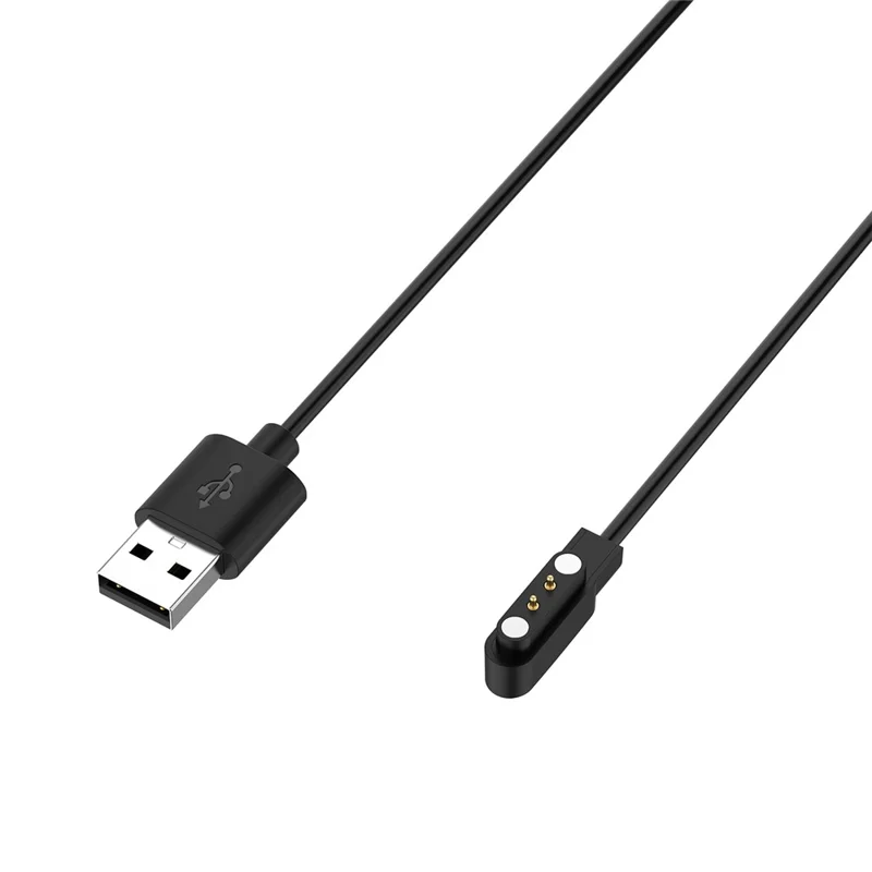 Magnetisches Ladekabel für Realme Watch 5, 1 m, schnuriges Ladekabel mit USB-Anschluss – Schwarz