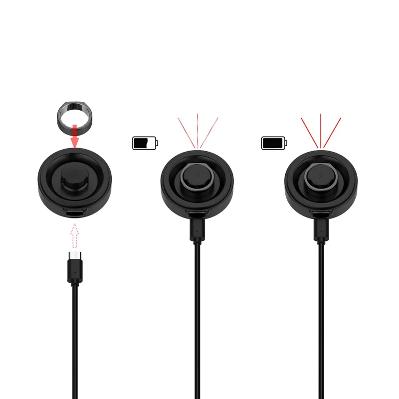 Funda de carga inalámbrica XY-152 para OURA Ring Gen 3, modelo 11, con cable USB, cargador portátil para anillo inteligente - Negro