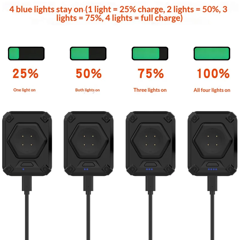 Uhren-Ladestation für Google Pixel Watch 3 45mm 41mm / Watch 2 / Fitbit Versa 4 / 3 Magnetisches Powerbank – Schwarz