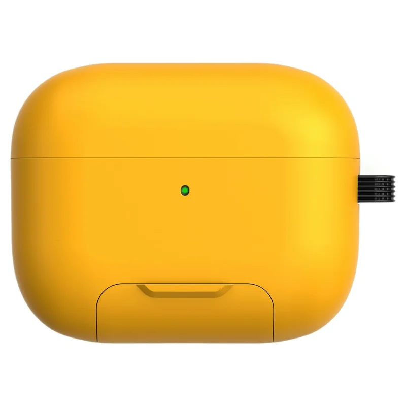 For AirPods Pro 3 Case Foldable Stand TPU PC Magnetic Earbuds Cover with Carabiner - Yellow
