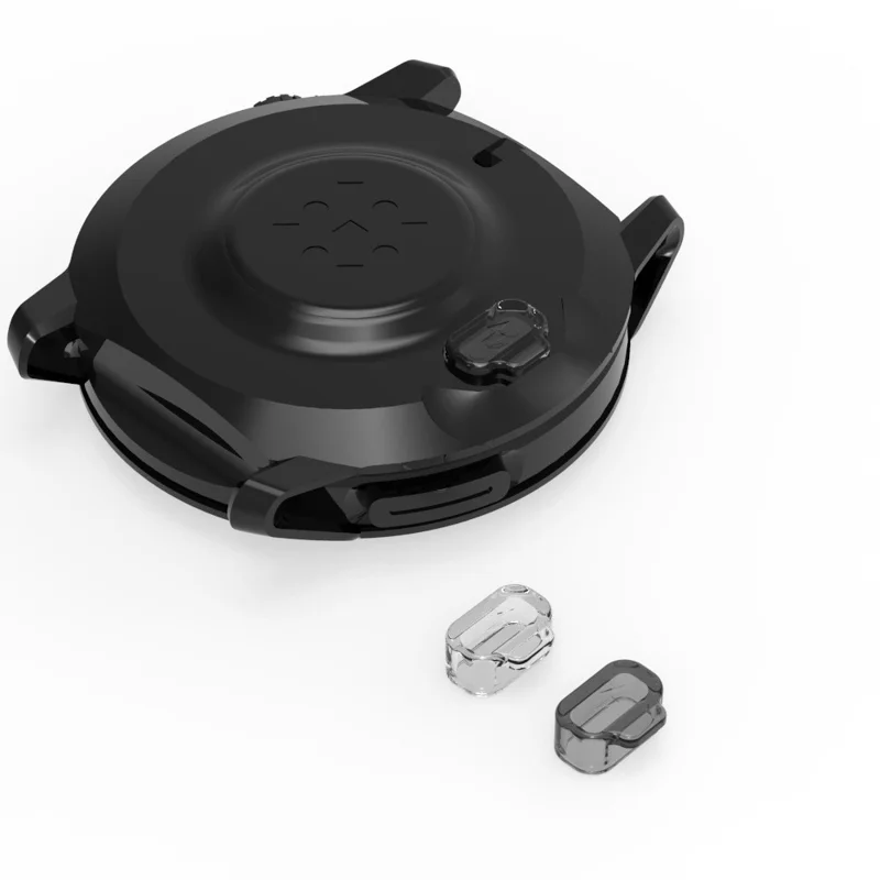 TPU Dust Cover for Coros Apex 2 Pro / Apex Pro / Apex 2 Smart Watch Charging Port Dust Plug - Transparent Black