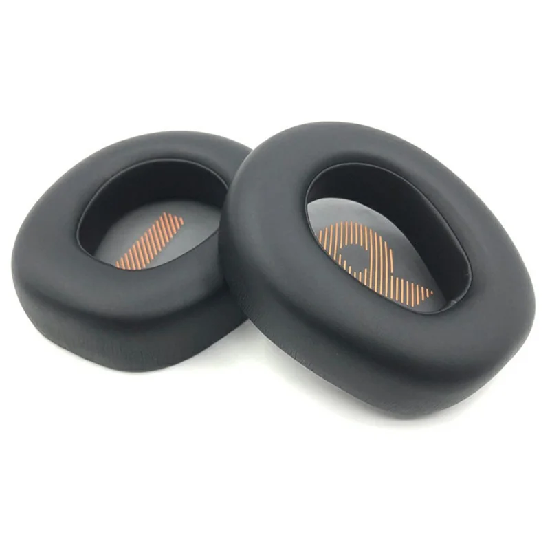 1 Pair For JBL Quantum ONE Headphone Ear Cushions High Protein Leather Memory Foam Replacement Earpads - Black