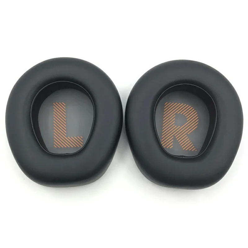 1 Pair For JBL Quantum ONE Headphone Ear Cushions High Protein Leather Memory Foam Replacement Earpads - Black