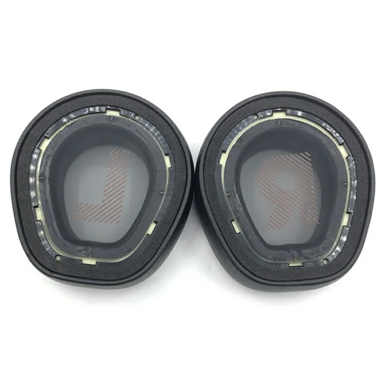 1 Pair For JBL Quantum ONE Headphone Ear Cushions High Protein Leather Memory Foam Replacement Earpads - Black