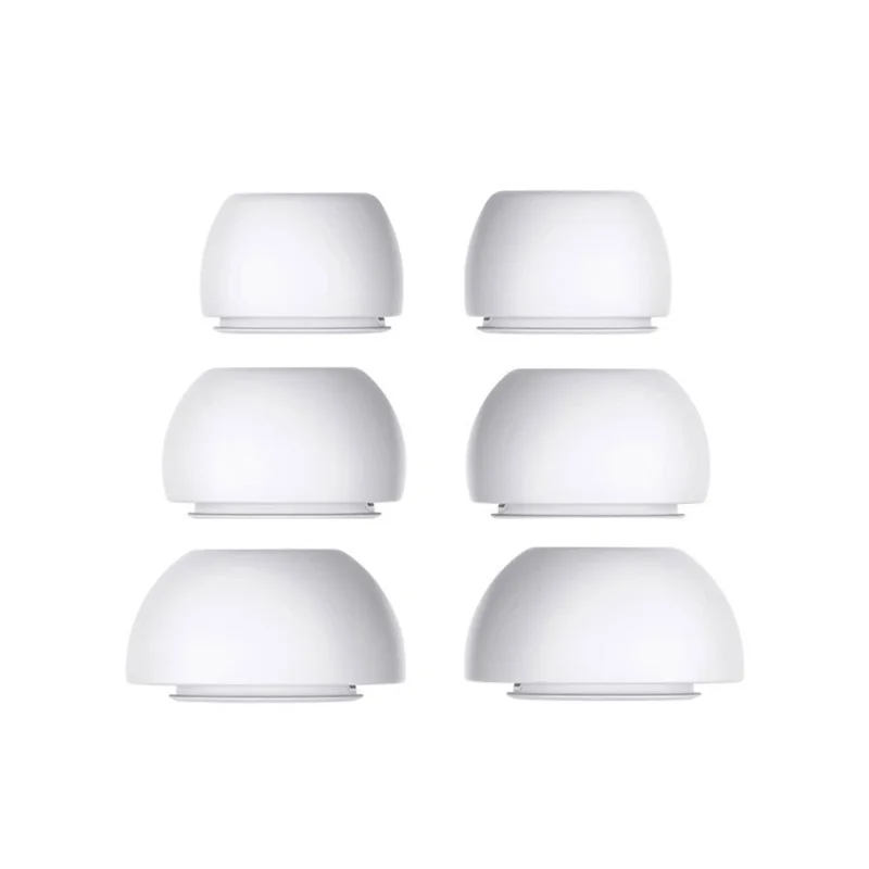 3 Pairs For AirPods Pro 3 Earbuds Tips L / M / S Size Set Silicone Ear Tips with Pressure Relief Valve - White