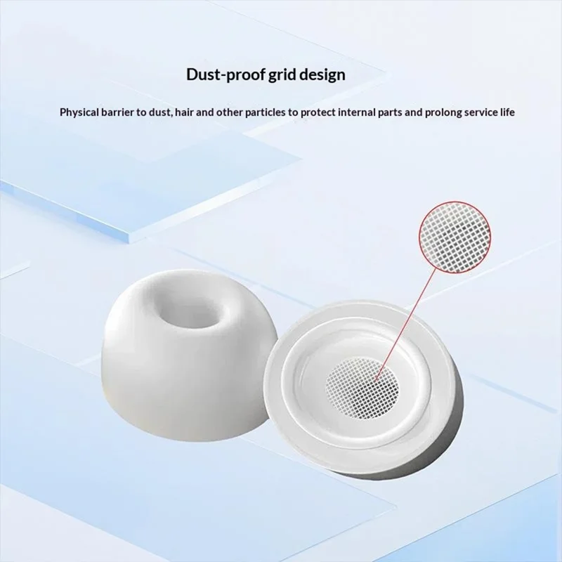 3 Pairs For AirPods Pro 3 Earbuds Tips L / M / S Size Set Silicone Ear Tips with Pressure Relief Valve - White
