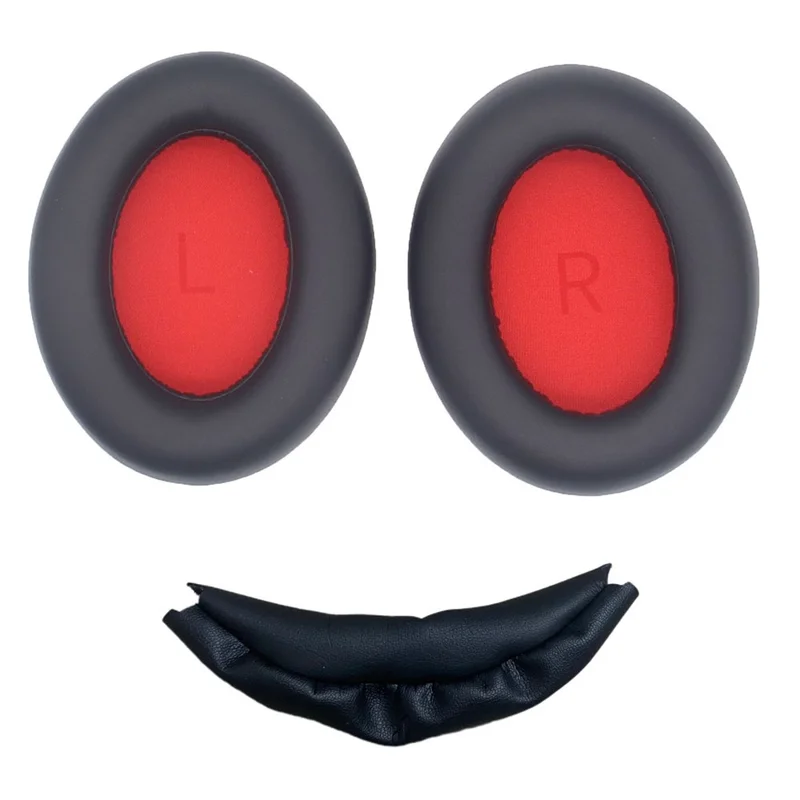 JZF-609 For 1MORE SonoFlow Ear Cushions Headphone Replacement Earpads and Headband Beam Pad - Black