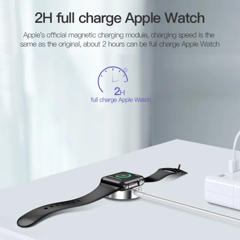 TOTU CACW-030 For Apple Watch Magnetic Wireless Charger Mini Fast Charging Dock - White