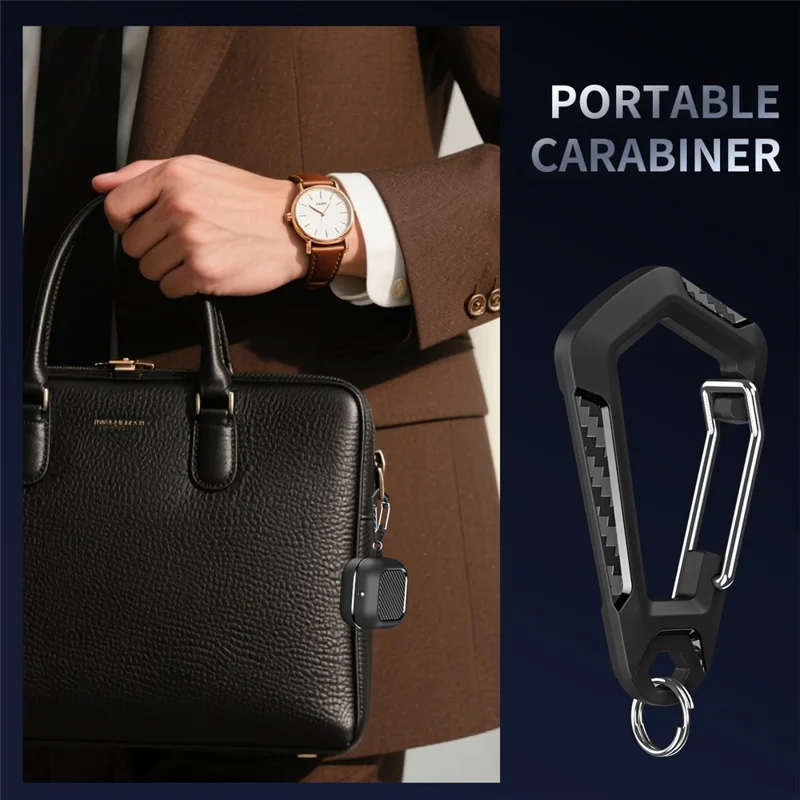 Capa para Samsung Galaxy Buds4 / Buds4 Pro com Textura de Fibra de Carbono, Capa Protetora em TPU com Gancho - Preto