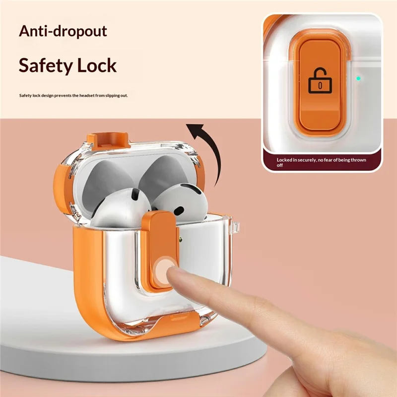 For Apple AirPods Pro 3 Case Phone Stand Holder TPU + PC Earphone Cover with Hanging Buckle - Black