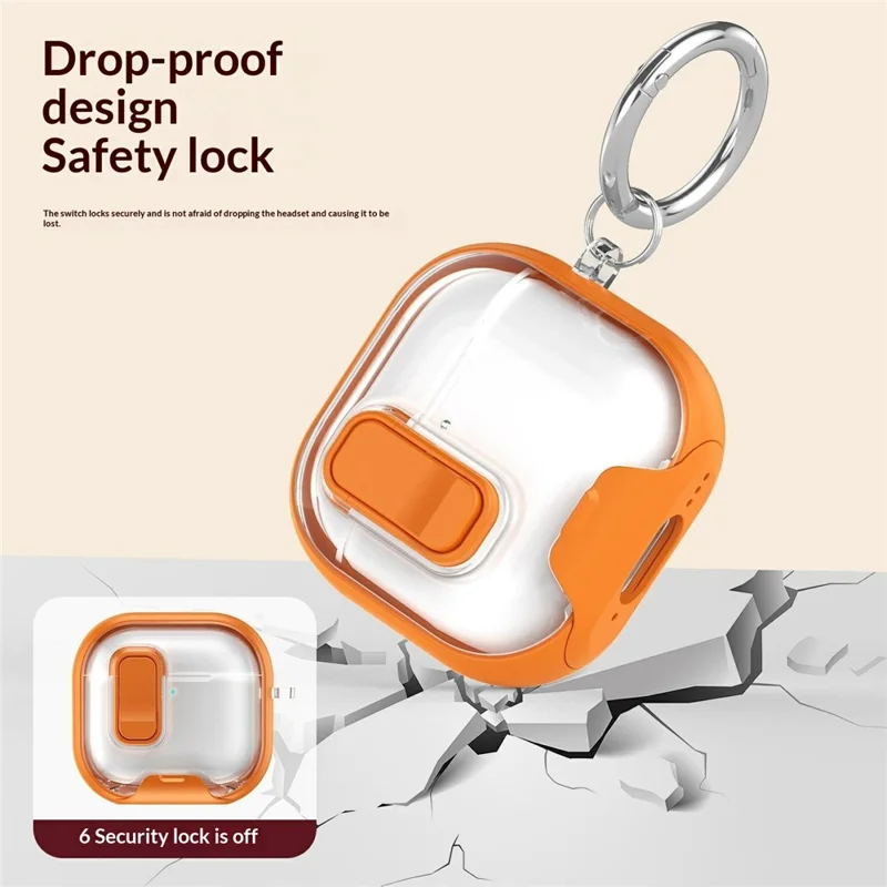 For Apple AirPods Pro 3 Case Phone Stand Holder TPU + PC Earphone Cover with Hanging Buckle - Black