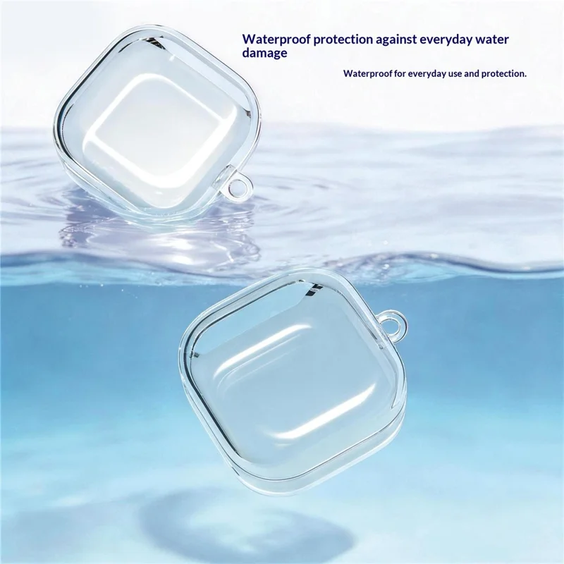 For Samsung Galaxy Buds4 / Buds4 Pro Case Earphone TPU Cover with Metal Hook - Transparent