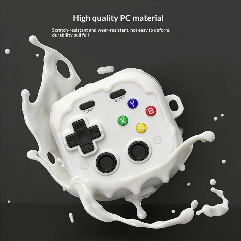 For Samsung Galaxy Buds4  /  Buds4 Pro Case with Hanging Buckle  /  Cleaning Pen, Gaming Controller Style TPU + PC Earphone Cover - Black