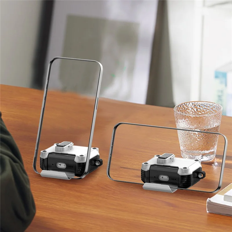 Voor AirPods Pro 3 Oordopjeshoes met Vergrendeling, Telefoonstandaard, Magnetische Automatische Vergrendelingshoes - Wit