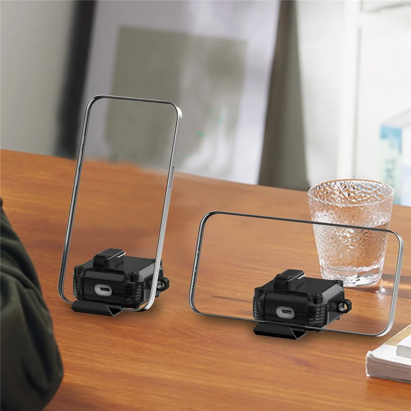 Funda para AirPods 4 con bloqueo, soporte para teléfono, tapa magnética con cierre automático - Negro