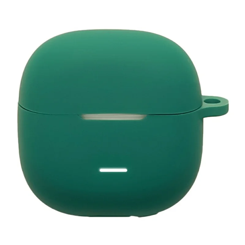 For Xiaomi Redmi Buds 8 Active Silicone Case Wireless Earbuds Protective Cover with Anti-Lost Buckle - Blackish Green