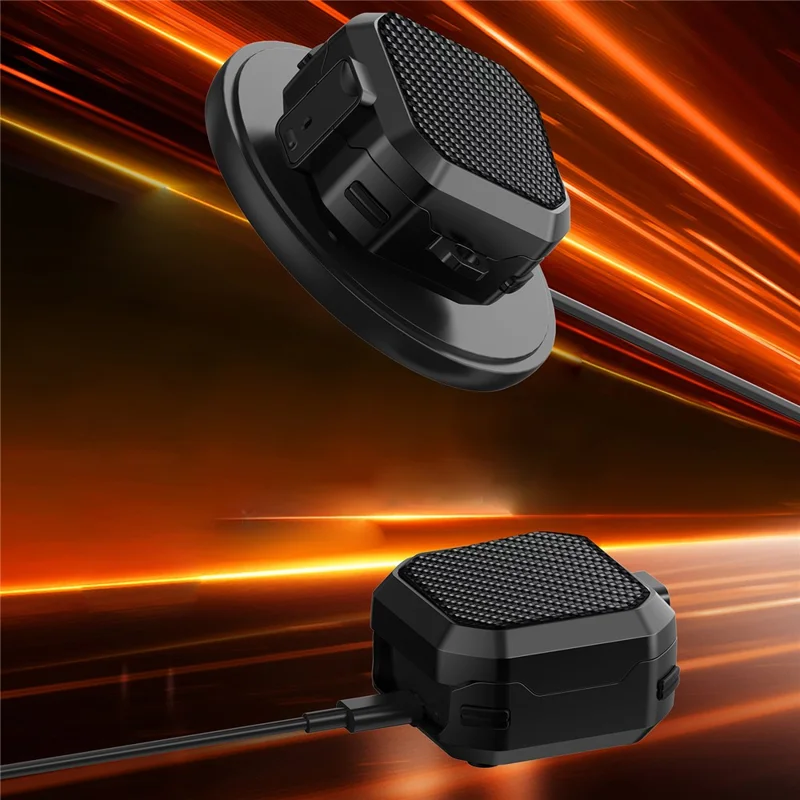 For Samsung Galaxy Buds4 / Buds4 Pro Carbon Fiber Texture Armor Protective Case PC + TPU Shockproof Cover with Carabiner - Black