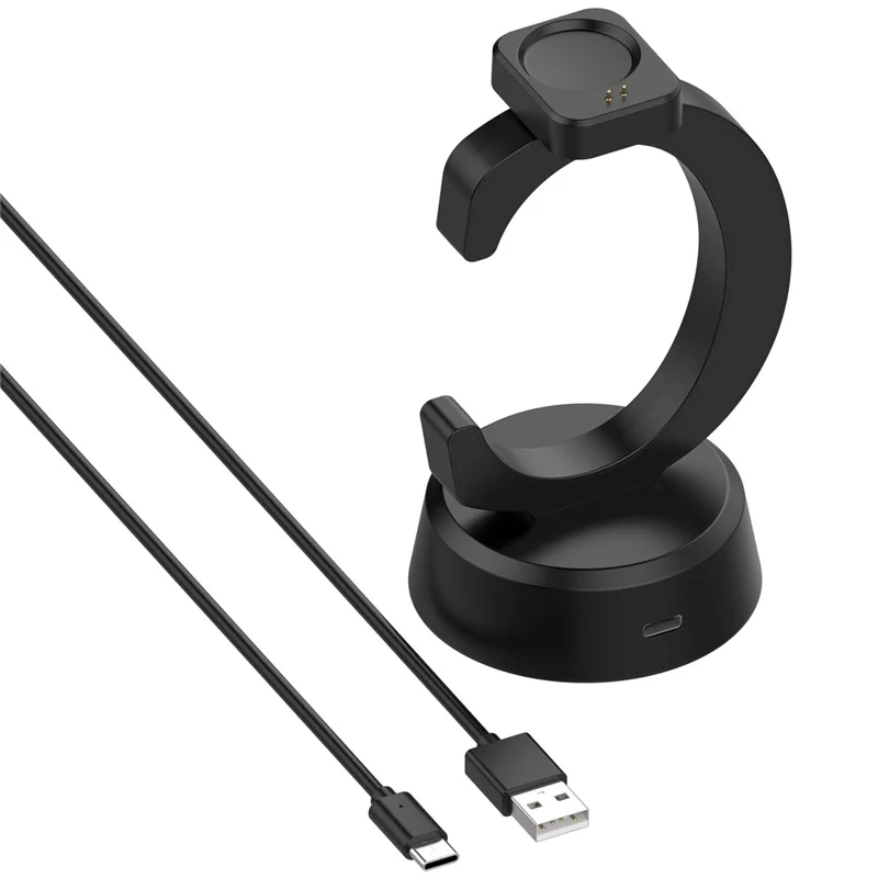 Watch Charger for Huami Amazfit Active 3 Premium / Active Max / T-Rex Ultra 2 Magnetic Charging Dock Cradle - Black