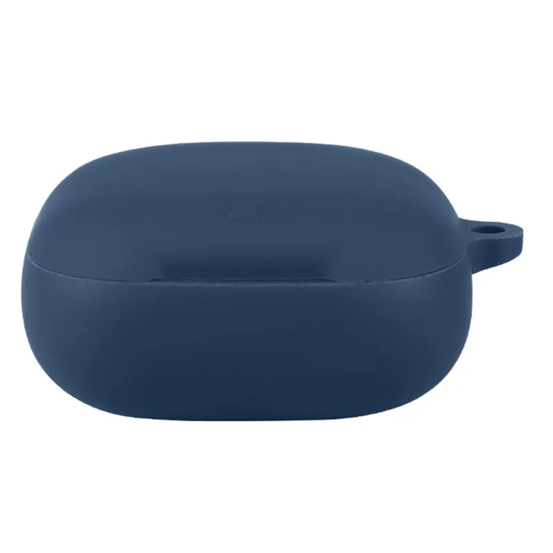 For Anker Soundcore Liberty Buds Silicone Case Wireless Earbuds Protective Cover with Anti-Lost Buckle - Dark Blue