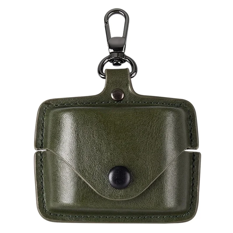 For Sony WF-1000XM6 Earphone Case PU Leather Bluetooth Earbud Charging Bin Protective Cover - Green