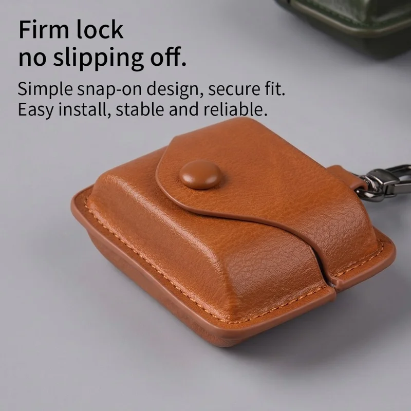 For Sony WF-1000XM6 Earphone Case PU Leather Bluetooth Earbud Charging Bin Protective Cover - Green