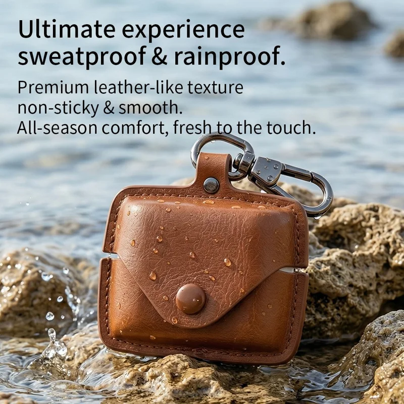 For Sony WF-1000XM6 Earphone Case PU Leather Bluetooth Earbud Charging Bin Protective Cover - Green