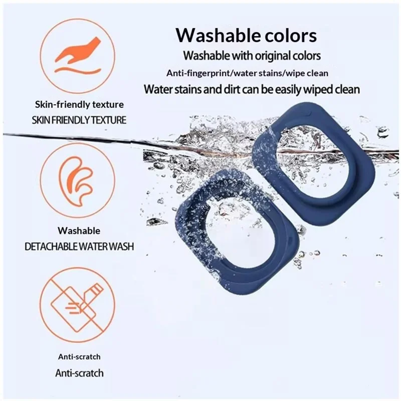 2Pcs for Nothing Headphone (a) Silicone Case Headphone Earcup Shockproof Protective Cover - Dark Blue