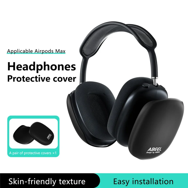 ABEEL 1 Pair For AirPods Max 2 / AirPods Max Case 1.0mm Ultra-thin PC Headphone Protective Cover - Black