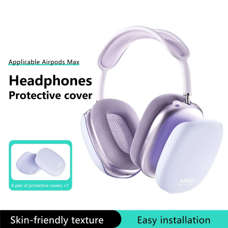 ABEEL 1 Pair For AirPods Max 2 / AirPods Max Case 1.0mm Ultra-thin PC Headphone Protective Cover - Purple