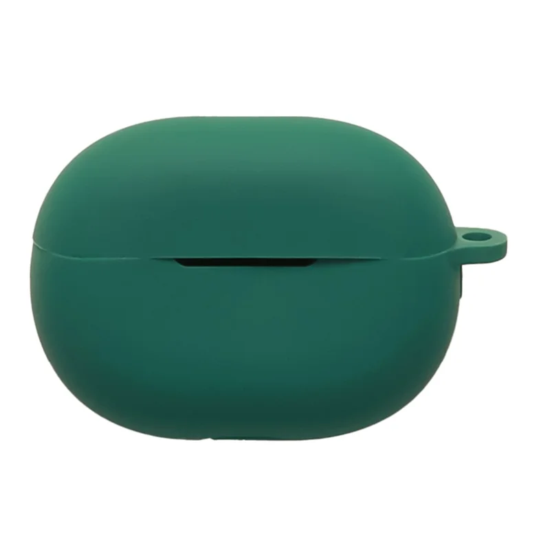 For Huawei FreeBuds Pro 5 Silicone Case Wireless Earbuds Protective Cover with Anti-Lost Buckle - Blackish Green