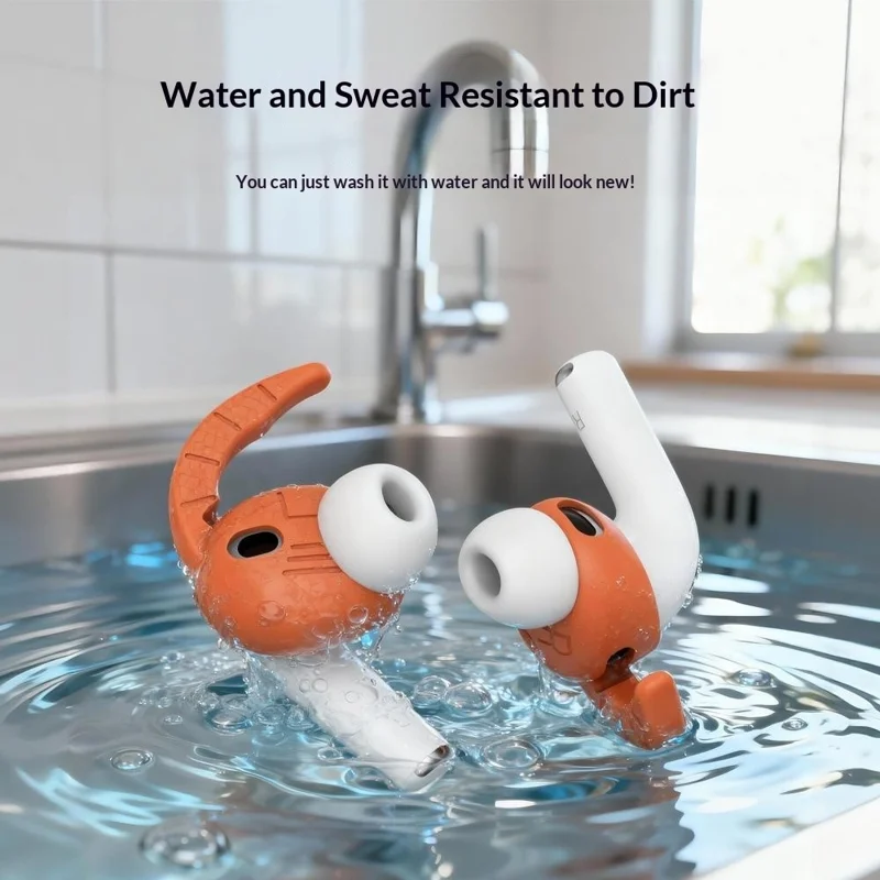 For AirPods Pro 3 Protective Cover Anti Drop Silicone Case with 3 Pairs Ear Hooks and Hanging Buckle - Mixture