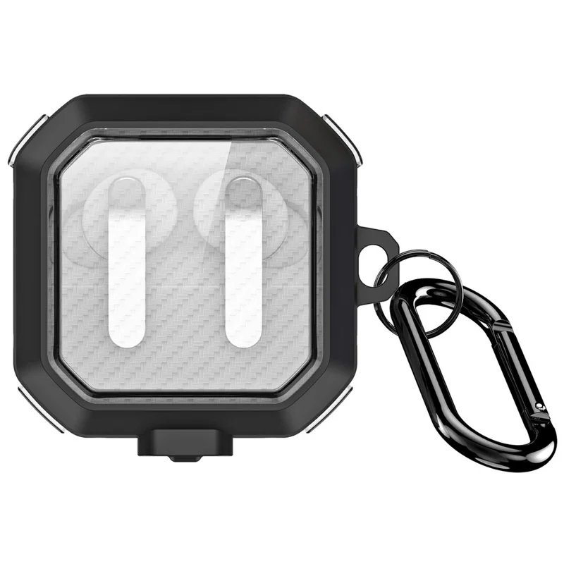 DUX DUCIS SECE Series For Samsung Galaxy Buds4 / Buds4 Pro Case Shockproof PC + TPU Earphone Cover with Metal Hook - Black