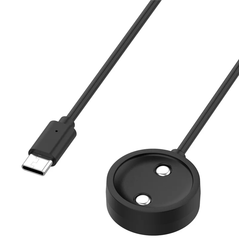 Магнитный кабель для зарядки длиной 1 м для часов Suunto Nautic S / Race S / Race, интерфейс Type-C, зарядное устройство с функцией защиты — черный