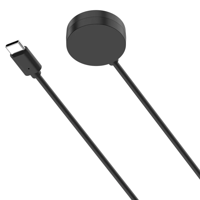 Магнитный кабель для зарядки длиной 1 м для часов Suunto Nautic S / Race S / Race, интерфейс Type-C, зарядное устройство с функцией защиты — черный