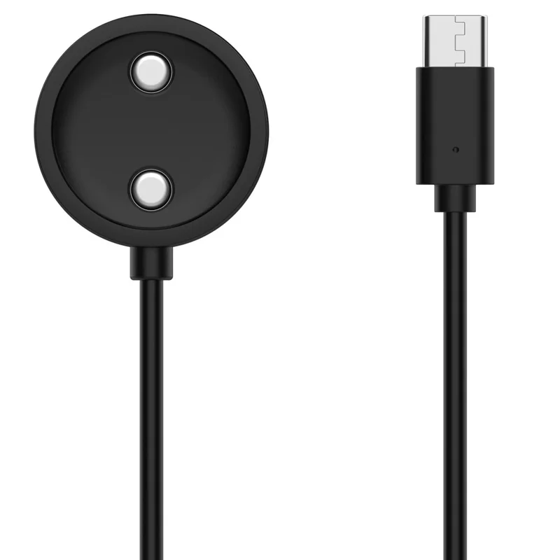 Магнитный кабель для зарядки длиной 1 м для часов Suunto Nautic S / Race S / Race, интерфейс Type-C, зарядное устройство с функцией защиты — черный