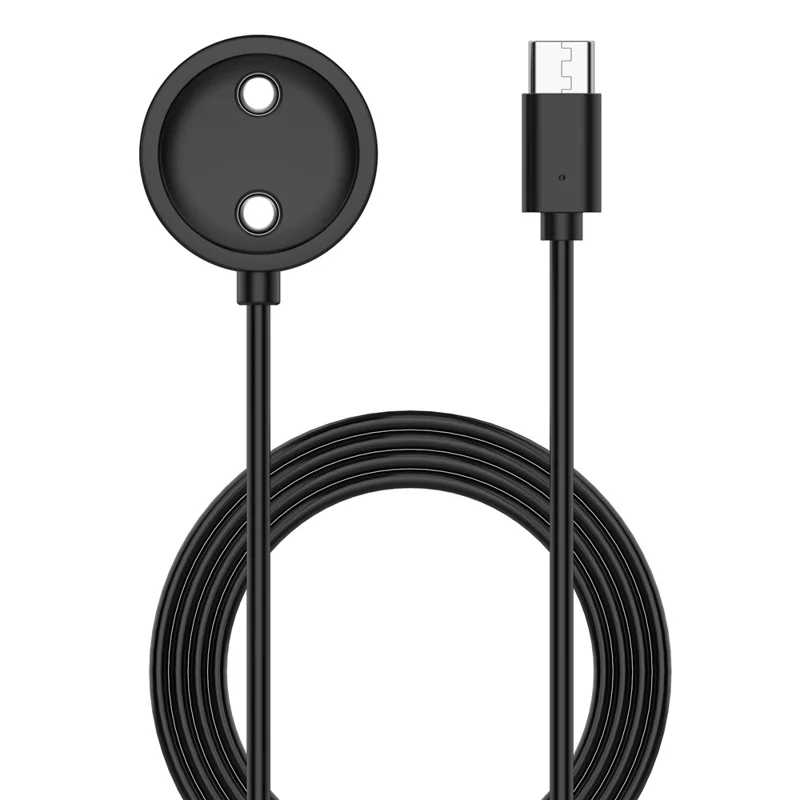 Магнитный кабель для зарядки длиной 1 м для часов Suunto Nautic S / Race S / Race, интерфейс Type-C, зарядное устройство с функцией защиты — черный