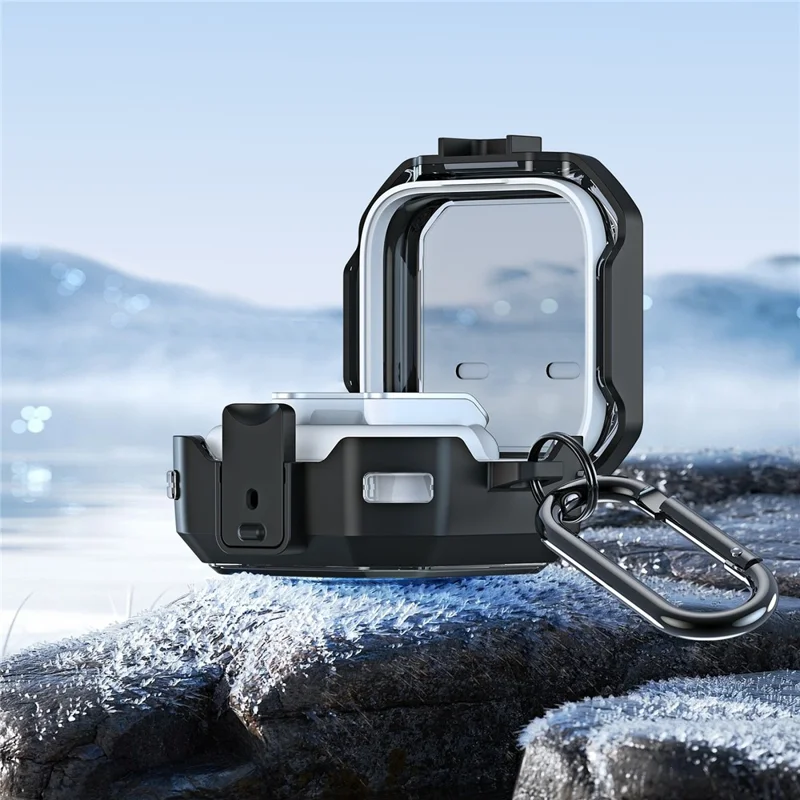 DUX DUCIS SECD Series Case for Samsung Galaxy Buds4 / Buds4 Pro Case PC + TPU Shockproof Earphone Cover with Metal Hook - Black