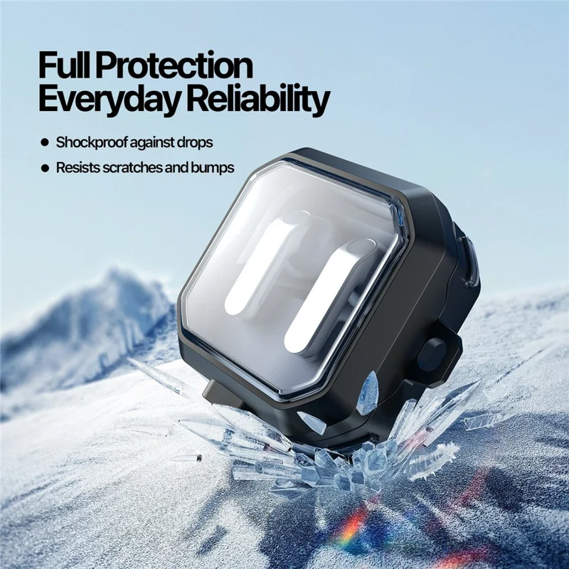 DUX DUCIS SECD Series Case for Samsung Galaxy Buds4 / Buds4 Pro Case PC + TPU Shockproof Earphone Cover with Metal Hook - Black