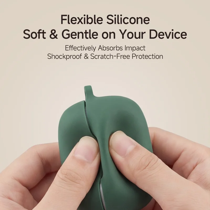 For Xiaomi Redmi Buds 8 Active Silicone Case Wireless Earphone Anti-Scratch Protective Cover with Carabiner - Light Pink