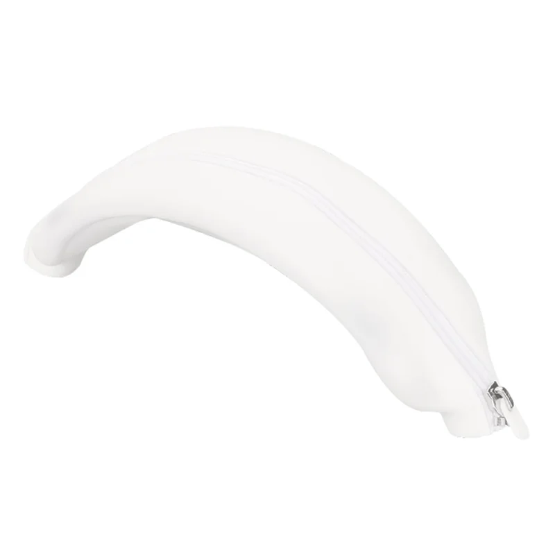 Silicone Zipper Headband Case for Apple AirPods Max  /  Max 2 Anti-slip Anti-sweat Protective Cover - White